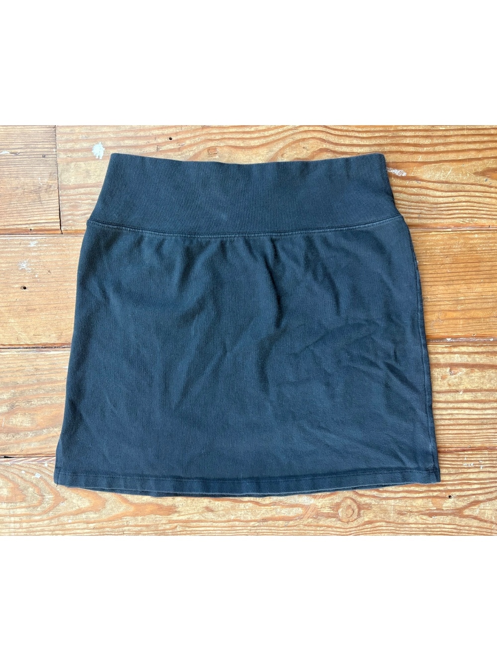 Brandy Melville Black Mini Skirt One Size Stretch Cotton Basic